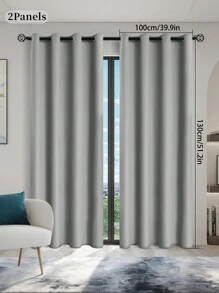 1 pieza/2 piezas Cortina térmica con recubrimiento aislante negro, adecuada para sala de estar, dormitorio, cocina, baño, decoración del hogar, decoración de habitaciones