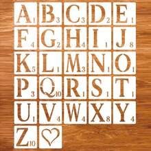 Reusable Circular Alphabet Stencil Template Hello DIY Fun Drawing Stencil For Door Hanger, Porch Wood Signs, Welcome - White - View 15