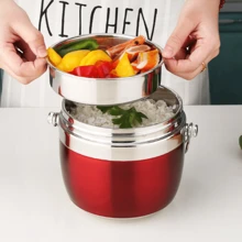 Hộp cơm giữ nhiệt nhiều màu sắc bằng thép không gỉ 1,5L, Hộp cơm giữ nhiệt bằng thép không gỉ di động ngoài trời, Hộp cơm hai lớp, Hộp cơm giữ nhiệt di động cho nhân viên văn phòng và học sinh, Hộp đựng thức ăn nhanh, Quà cưới, Quà tặng lễ hội, Quà tặng, Đồ dùng học tập - Nhiều màu - Xem 9