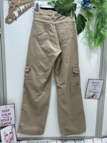 Women Jeans - 卡其色 - 查看 2