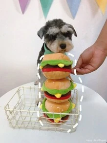 随机发送1个跨境新款汉堡形毛绒宠物娃娃，带声音，薯条，汉堡，奶昔杯，含BB音 - 彩色 - 查看 8