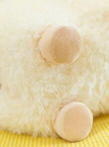 1 件毛绒卷毛羊填充动物玩偶、卡通毛绒玩偶、礼物和家居装饰、超柔软毛绒玩偶 - 白色 - 查看 4
