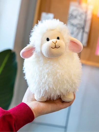 1 件毛绒卷毛羊填充动物玩偶、卡通毛绒玩偶、礼物和家居装饰、超柔软毛绒玩偶