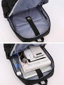 Mochila Laptop Hombre,impermeable Y Resistente Al Desgaste - Azul - Ver 4