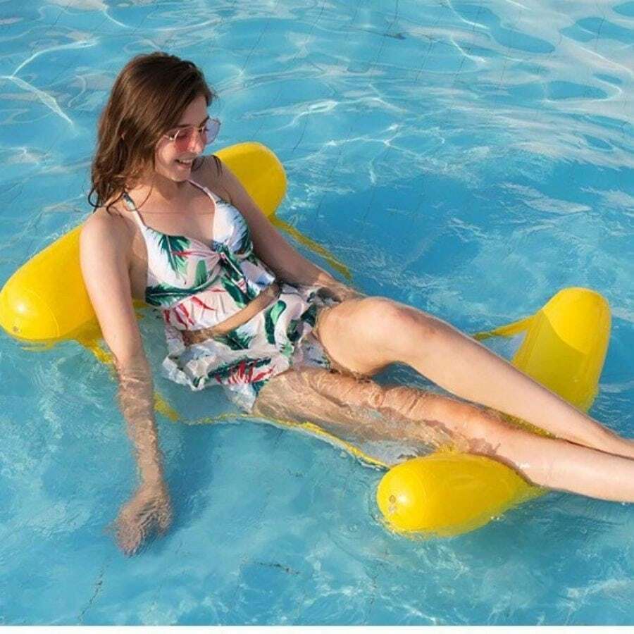 3 Packs Inflatable Pool Floats Adult Size Water Hammock,Floats For Swimming Pool Ulti-Purpose Pool Floating Toys,Pool Rafts Lounge Chairs Floaties,For Adults Vacation Fun And Rest - Multicolor - View 1