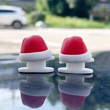 Internet Celebrity Shark-Shaped Slippers Accessory, Glow-In-The-Dark Shark Fin Accessory, Glow-In-The-Dark Unicorn, Lantern DIY Cute Panda, Strawberry, Ice Cream Accessory - Santa Hat - View 3