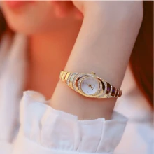 Women's Quartz Dress Watch With Crystal Diamond, Gold & Silver Tone Watch