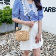 1pc粉色斜挎包,粉色单肩包,粉色手提包,小款式菱格纹女士包,甜美装饰女士单肩包,简约时尚魅力斜挎包,柔软舒适PU防刮耐磨面料,新颖吸睛减龄手提包,优雅条纹,时尚新颖日常多场景使用小方包,零钱收纳手机包,口红香水收纳,经典百搭相机包,多种配色可选,