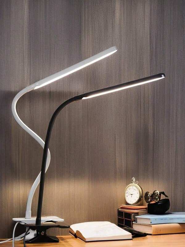 1pc LED Clip Desk Lamp, Portable Reading Light With USB Powered ,Flexible Hose Adjustable Illumination Angle, Suitable For Desk, Headboard, Bedroom, Office, School