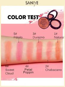 SANIYE Polvo De Rubor E0119  Luminoso Colorete,sedoso, larga duración, ligero, suave, efecto natural - 05#pétalo - Ver 5