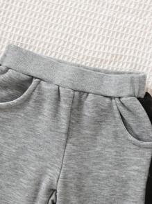 Young Girl New Autumn & Winter Bowknot Long Sleeve Long Pants Fleece Set