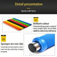 1pc Athletic Sports Relay Baton, Short Distance Racing Foam Handle Relay Stick, Relay Rod - Multicolor - View 4