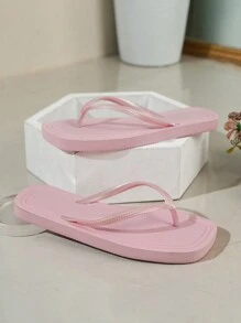 Dép xỏ ngón đế dày Unisex cho trẻ em, dép EVA chống trượt, mềm mại và thoải mái, chống thấm nước, dùng cho bãi biển, bơi lội và nghỉ dưỡng, mùa hè - Hồng - Xem 6