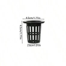 12入組水耕栽培籃，無土栽培根部固定工具，適用於蔬菜和花卉，水耕網杯適用於蔬菜、花卉和植物生長 - 黑色 - 查看 2