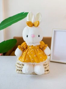 1 件 Yasu 兔子毛绒玩偶，白色兔子玩偶，可爱家居装饰，女孩柔软填充动物玩偶