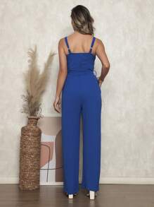 Women Jumpsuits - Xanh đậm - Xem 2
