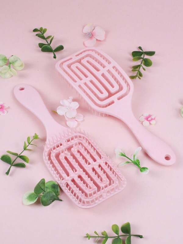 Cepillo para cabello ventilado desenredante para todo tipo de cabello cuadrado