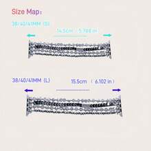 Apple Watch 表带兼容 Apple Watch 表带 49 毫米 46 毫米 45 毫米 44 毫米 42 毫米/42 毫米 41 毫米 40 毫米 38 毫米女款，时尚手工弹力拉伸表带兼容 Apple Watch Series10 9 Ultra SE 8 7 6 5 4 3 2 1 女款 - 玫瑰金 - 查看 8