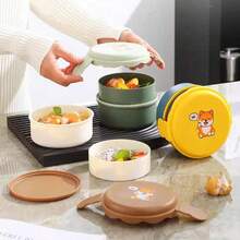 AMAZING VISION Set de 2 Trastes con tapa para lunch de niños y bebés - Verde - Ver 3