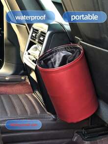 1入摺疊式汽車垃圾桶收納袋，車用迷你垃圾桶，多種顏色可選，便攜防水大容量，必備汽車收納盒，適用於長途旅行、戶外水桶和儲物容器 - 彩色 - 查看 7