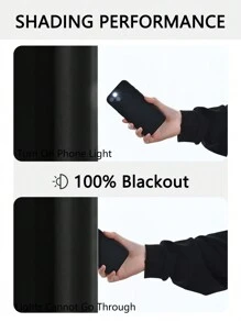 1pc/2pcs Blackout Curtains With Coating & Insulated Lining, Suitable For Living Room, Bedroom, Kitchen, Bathroom, Home Decoration Gifts Birthday Graduation