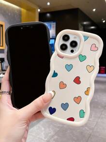 3个心形手机壳，多巴胺设计软硅胶手机套，兼容 11、13、14、15、16/16 Pro/16 Plus/16 Pro Max、Galaxy手机，国际版，非国内版 - 彩色 - 查看 5