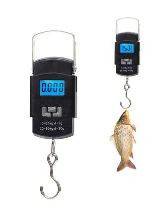 1kg Bilancia digitale da pesca - Bilancia elettronica portatile ad alta precisione, piccolo strumento di pesatura con un singolo gancio, il miglior accessorio essenziale da pesca per gli uomini