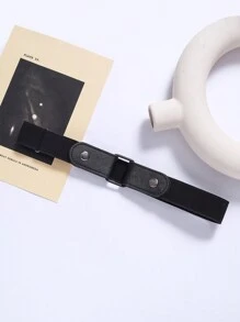 1PC Latest Invisible Belt Neutral Joker PU Leather Slouchy Elastic Belt Is Suitable For Daily Wear Summer, School Fall, Autumn, Halloween - Color - View 17