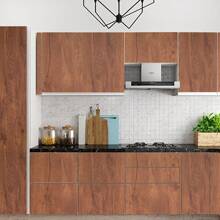 1 卷 10 米灰色木纹自粘壁纸棕色适用于 DIY 防水防油贴纸适用于厨房易于护理可移除接触纸 - 淺棕色 - 查看 4