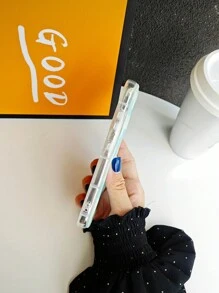 2000 年代时尚 1 件可爱清新薄荷绿茶蓝创意简约心形波浪 INS 复古甜心，透明 3D 波浪边全保护壳，适用于 TECNO Spark/Go/8C/9/10/10C/PRO/Camon/20/2022/2023/2024/Infinix/Smart/6/7/Pop/Pro/Hot/12/I/Play/30/Note/Vip 手机壳 - 彩色 - 查看 3