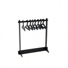 1set Acrylic Creative Jewelry Stand, Mini Clothes Hanger Shaped Earring Display Rack, Ear Accessories Organizer - Black - View 12