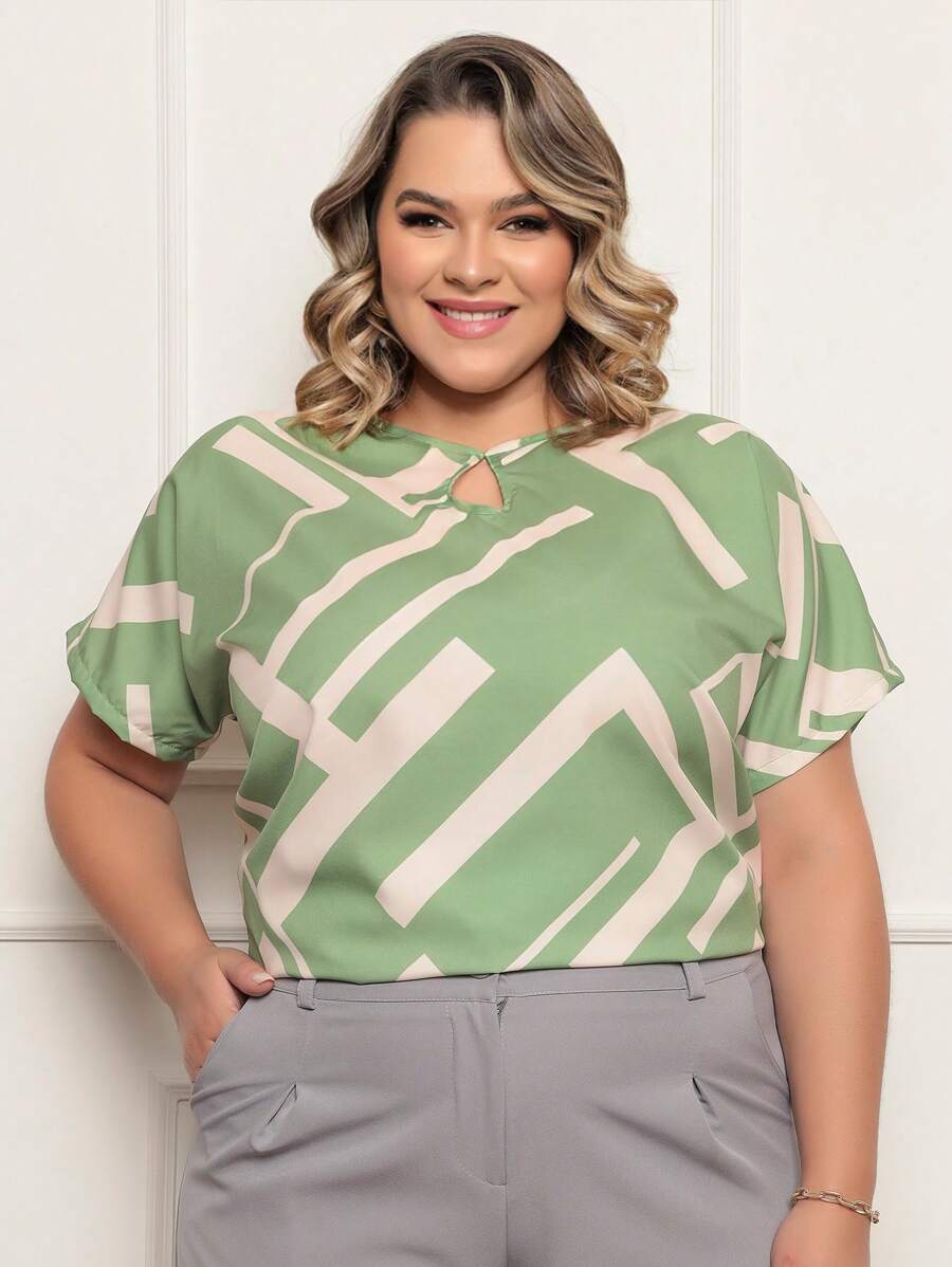 Plus Size Blouses - In 3 - Xem 1