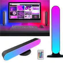 2Pcs RGB Light Bars,Indoor RGB LED Light Bar For Game Room, Bookshelf, TV Stand Decor With Remote - RGB Desktop Atmosphere Light-2 Pieces - View 2