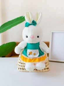 1 件 Yasu 兔子毛绒玩偶，白色兔子玩偶，可爱家居装饰，女孩柔软填充动物玩偶