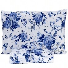 Beauty Enxovais Sheet Sets - hoa azul - Xem 2