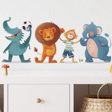 1 pieza Divertido adhesivo de pared con diseño de gato pintado - Multicolor - Ver 9