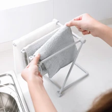 Folding Cloth Storage Rack, Kitchen Countertop, Dishwashing Cloth Hanging Rack, Storage Rack, Cloth Rack, Cup Drain Rack - Multicolor - View 10