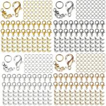 169pcs Alloy Lobster Clasp Jump Rings Connector Crimp Ends Set For Bracelet Necklace Chain DIY Jewelry Making Supplies - 20 Lobster Clasps + 50 Buckles + 99 Jump Rings - View 1