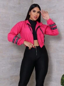 Women Jackets - 玫紅色 - 查看 6