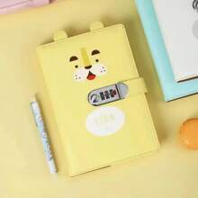 A5 Cute Password Notebook With Lock, Diary Notebook, New Style Unisex Password Notebook, Minimalist Memo Pad,School Supplies,Back To School