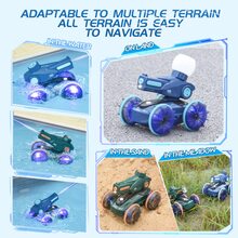 RC Cars 360 ° Rotation Four-Wheel Drive Water Spray Amphibious Car Water Cannon Remote Control Car 2.4Ghz Gesture Sensing LED Light Toys For Boys And Girls Kids Children's Birthday Gifts