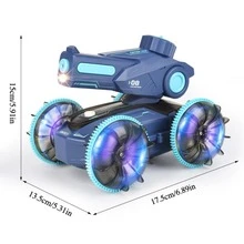 RC Cars 360 ° Rotation Four-Wheel Drive Water Spray Amphibious Car Water Cannon Remote Control Car 2.4Ghz Gesture Sensing LED Light Toys For Boys And Girls Kids Children's Birthday Gifts