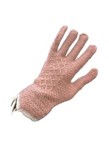 Women Mittens Gloves - 鮭魚 - 查看 2
