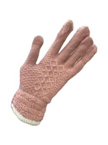 Women Mittens Gloves - 鮭魚 - 查看 1