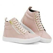 Women Mid-Calf Boots - Màu hồng gỉ - Xem 1