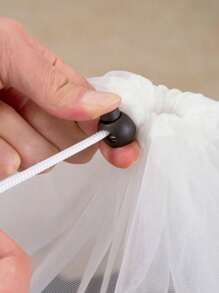 1 pieza Bolsa de malla para ropa de talla pequeña/mediana/grande para sostenes, calcetines, ropa interior, camisas, camisetas, pantalones - Blanco - Ver 4