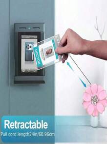 1 Piece Alloy Camellia Flower With Rhinestones Expandable Badge Reel With Swivel Clip For Nurses, Students, Gifts Back To School - Multicolor - View 2