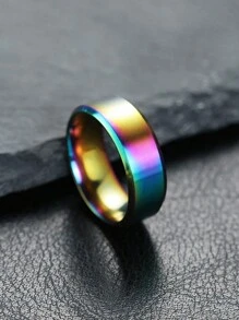 斜面哑光戒指 8 毫米宽男士戒指女士戒指简约个性化风格结婚戒指适合日常佩戴