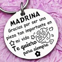 Llavero de metal, regalo de llavero para madrina y padrino, llavero de madrina y padrino, llavero divertido y creativo, regalo de Navidad - Multicolor - Ver 3