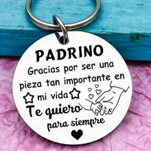 Llavero de metal, regalo de llavero para madrina y padrino, llavero de madrina y padrino, llavero divertido y creativo, regalo de Navidad - Multicolor - Ver 2